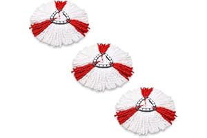 CCMRCQ Replacement Head for Turbo Spin Mop, 3 Pcs Mop Refill Heads, 2 in 1 Easy Wring&Clean Compatible with O-Cedar, 360° Microfiber Triangle Wiper Mop Heads for Home Cleaning, Washing Machine Safe (3 Pack)