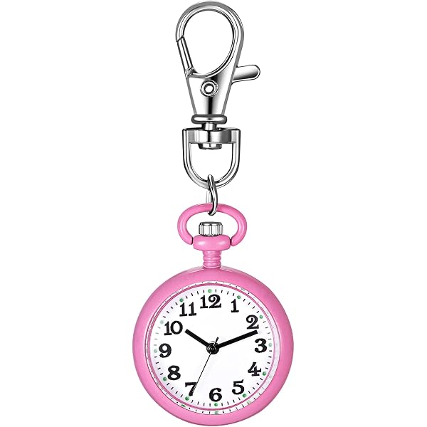 Montre Mousqueton JewelryWe Femme - Analogique Quartz, Clip Acier, Cadran Floral, Cadeau Fantaisie
