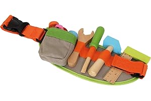 Small Foot Cinturón Ajustable con Herramientas y Accesorios de Madera, a Partir de 3 años, 4745 Juguete, Multicolor, Small (Handelshaus Legler OHG