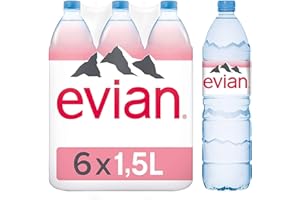 Evian Natural Mineral Water 1.5Litre x 6 Pieces