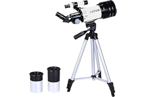 MLABINYA Astronomical Telescope,70mm Refracting Telescope with Multilayer Broadband Coating(15X-150X),Adjustable Tripod and Finderscope,Telescope for Adults,Kids and Beginner
