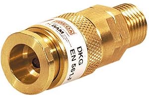 IBEDA Schnellkupplung DKG mit autom. Gassperre Gaskupplung vers. Anschluß & Gase, Typ:G 3/8'' RH;Gas:nicht brennendes Gas