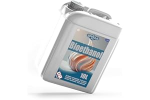 ZIVELA Bioethanol 96,6% 10L | Bio Alkohol Geruchlos 96,6% 10L | Bioethanol für Kamin, Tischkamin, Bioethanol Kamin | Bioethanol Geruchlos | Saubere Verbrennung, ohne Rauch, lebendige und stabile Flamme