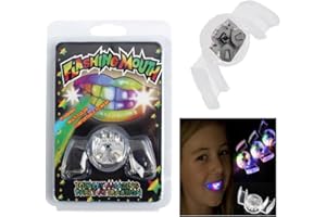 MLEHN LED-Blinkende Zähne, leuchtende Zähne, leuchtende Zähne, Mundstück, blinkende Zähne, mehrfarbige Blitz-Leuchtzähne für Halloween-Party-Requisiten