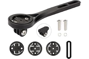 BSSOK Integrerat cykeldatorfäste för landsvägscykel (aluminiumlegering) Styrfäste för Garmin Edge, Wahoo Elemnt, Bryton, Cateye, GoPro-kamera och -ljus.