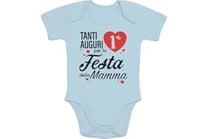 Shirtgeil Body neonato manica corta Buona Prima Festa della Mamma Idee Regalo Mamma