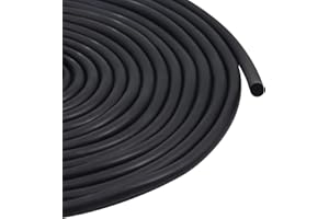 Storystore Backer Rod for Gaps and Joints, 6mm x 5m Black Foam Rubber Caulk Saver for Weather Stripping, Door Seal, Concrete Expansion Joint Filler Rope