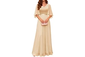 DRESSTELLS Formalna suknia dla gości weselnych, 2025 jesień druhna przyjęcie koktajlowe wieczorowa długa sukienka na studniówkę koronkowa