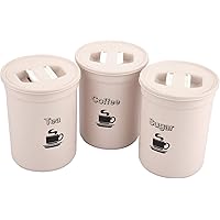 Asian Plastowares - 10000411 Plastic Accurate Seal Container, 850ml, Set of 3, Beige