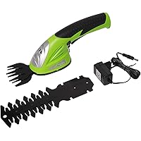 Gardtech 2 in 1 kabellose Grasschere 3,6 V Akku-Gartenschere mit 1,3 Ah (Li-Ion Technologie), zum Konturieren von Hecken…