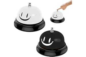 PCSFOE Lot de 2 cloches de table, de réception, de table, d'appel, de table, de service avec son clair pour restaurant, cuisine, hôtel, bar, service pour animaux de compagnie, sonnette de table