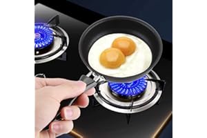 Estink Tegami cuoci uova, Mini Padella Mini Cuoci Uovo Antiaderente, ferro, padella per le famiglie, Nero, 12 cm