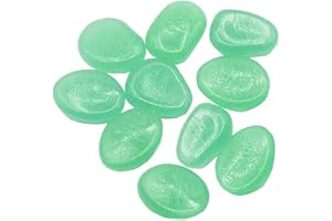 ALLEGORLY 10 Lumineuses Galets Brillants décoratifs Jardin décoration Couloir extérieur décoration extérieure Aquarium et décoration Chemin Fish Tank (Green, Taille unique)