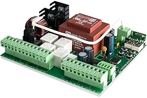 DOMO-MATIC Motorline MC52 Central de maniobras avanzado universal, cuadro de control para motores monofasicos a 230v hasta 1000w de puertas batientes de garaje y parking, para 1 o 2 motores, central sustitución.