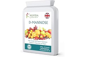 NUVIDA NATURAL HEALTH D-Mannose 500mg Capsules 90 D Mannose Capsules Pure Form for Enhanced Absorption Vegan and Vegetarian Friendly