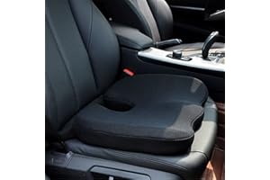 FOUNDCOOL Mousse à Mémoire de Forme Coussin Siege Voiture Coussin de Siège de Voiture Conducteur Rehausseur Adulte Ergonomique Orthopédique Sciatique pour Auto D'assise Chaise de Bureau Fauteuil