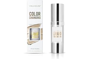 VIOLA HOUSE Fondotinta che cambia colore, trucco liquido per il viso, trucco siero colorato, leggero, idratante, 1.0 Fl Oz/30 ml (medio scuro, 30 ml)
