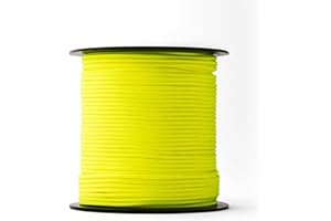 SNURO Corda di nylon (3mm, 100M, giallo fluo) - Corda intrecciata in poliammide fluorescente per qualsiasi applicazione - Resistente agli agenti atmosferici - Forza di rottura 170kg