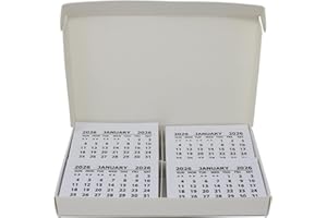 BRIGHT IDEAS CRAFTS Bright Ideas 2026 Pack of 50 Calendar Tabs Insert for School Crafts. Ideal for the Classroom. Calendar Tear Off – Each Page 1 Month