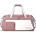 Storite Nylon 50 cms Imported Travel Duffle Bag Multi- Pocket Sports Shoulder Bag for Women with Wet Pocket & Shoe Compartment Weekender Overnight Travel Luggage Bag (Deep Pink - 50 x 25 x 27 Cm)