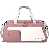 Storite Travel Duffle Bag with Shoe Compartment, Deep Pink, 50x25x27 cm | Water Resistant Nylon, Lightweight, Multi-Pocket, W