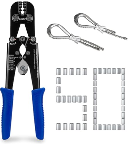 115ft 304 Stainless Steel Wire Rope Kit With Turnbuckles & Hardware – 1/16 Inch, For DIY Railings, Clotheslines & More