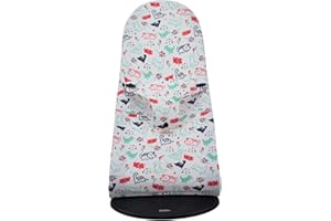 JYOKO KIDS Housse pour transat Compatible avec Babybjorn Soft, Balance, Bliss et Mini (COTON, Dino Party)