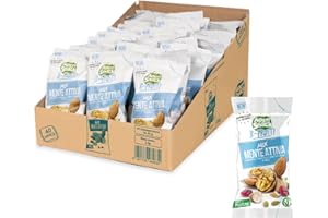 APERI SNACK Aperisnack B-Fruit - AP13.041.12 - Box Mix Mente Attiva - Mandorle, Mirtilli Rossi, Noci e Semi di Zucca. Frutta Secca 100% Naturale - 40 Pacchetti Monodose da 25 g