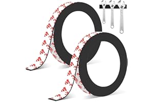 BPTZYLN 2 Pcs 2M Magnetic Tape Magnetic Strips Magnet Strips,Magnetic Strips Self Adhesive with Self Adhesive Backing,for Whiteboards, Window Screen,Fridge