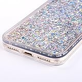 Handyhülle iPhone 7 plus Flüssigkeit Hülle iPhone 7 plus Liquid Case, SainCat Unique PC Hard Back Case + Soft TPU Bumper für iPhone 7 plus, Lusting Kreativ 3D Glitzer Flüssig Wasser Schwimmend Herz Bling Edel Shiny Glanz Sparkle Transparent Klar Kristall Protective Skin Hard Plastik Back Hüllen Schutzhülle Tasche Schutz Etui Schale Schutzhüllen für iPhone 7 plus mit Stylus-Glitzern 5# - 4