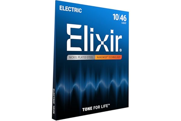 Elixir Cordes pour guitare électrique avec revêtement NANOWEB, Light (.010-.046)