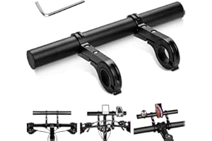 ENAIAH Manubrio Extender Bici 20cm, Estensione Manubrio Bicicletta Prolunga Manubrio Bici in Lega Alluminio con Doppie Staffa per Manubrio di 18-34 mm, per Tachimetro, Telefono Supporto