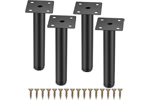 Fulushouxi 4 stycken möbelben, 18 cm (7,1 tum) justerbara möbelfötter, metallskåpfötter, soffa ersättningsstödfötter ben för
