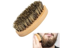 BAVOOTY Szczotka do brody, męska szczotka do brody, 100% włosie dzika, grzebień, nożyczki (1 szt.)