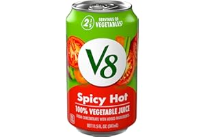 BHARTI BEN V8 Spicy Hot 100% Vegetable Juice 340 ml | Pack Of 6