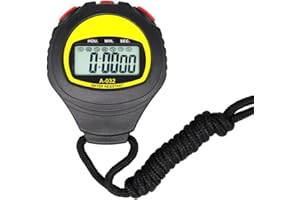 rongweiwang Grand écran électronique Chronomètre Professionnel Courir minuterie Sport Arbitre entraîneur Chronographe