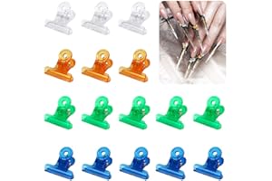 HUAHAO Nail Art Clip C-Courbe 20 Pcs Pince à Ongles en Plastique pour Former les Ongles Clips Ongles Extension avec Courbe en Forme de C Clip à Ongles de Courbure pour Femme Magasin de Manucure