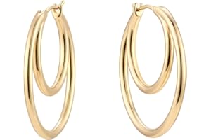 Jenosy Ohrringe Damen Zarte Gold Ohrringe Mädchen Modische Leichte Ohrringe Creolen Chunky Knorpel Huggie Ohrringe Hypoallergene Ohrringe 18K Vergoldet Damen Modeschmuck für Frauen und Mädchen