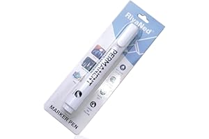 RiyaNed White Acrylic Pens,Waterproof Permanent Marker 2.0mm Quick-drying Suitable for ceramic, stone, canvas, metal, wood, glass, Easter eggs, Christmas decoration design painting.