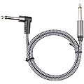 NUDVMUCH Câble Jack Guitare – Câble d'Instrument 1 m de Haute Qualité avec Connecteur 6,3 mm – TRS pour Guitare Électrique, Basse, Amplificateur, Table de Mixage, Clavier