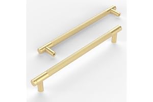 Amerdeco 10 Piezas Tiradores Oro para Cocina 192mm, Tiradores para Armarios y Cajones, Tirador de Puerta UK0026