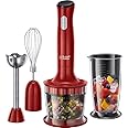 Russell Hobbs Frullatore a Immersione,3 in 1: Frullatore (bicchiere 700 ml), Tritatutto (500 ml), Frusta per montare, 2 veloc