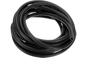 M METERXITY Olio Lubrificante Tubi, 6mm (1/4 Pollice) Id x 9mm Od 16.4Ft Tubo in Gomma per Irrigazione/Attrezzature Piccole/Esterno/Giardino Tubi d'Acqua [Nero]