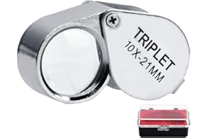DRWOSM Loupe Bijoutier 10x, Loupe Grossissement Grossissant Oeil Loupe 10x 21mm, Loupe Horloger, Loupe Bijoutier Professionnel, Loupe Bijoutier, Loupe 10x 21 mm (10x)