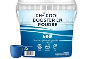 PLANTAWA Augmenteur de pH Liquide 5kg | Régulateur de pH pour Piscine | Formule Concentrée pour Équilibre de l’Eau | Compatible Tous Traitements | Facile à Utiliser | pH Plus Piscine