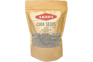 Aksoy Premium Raw Black Chia Seeds, 1.25KG | Non-GMO | Vegan, Keto & Paleo | Nutrient-Dense Seeds with 3g Protein & 5g Fiber for Salads, Yogurt & Smoothies (Packaging May Vary)
