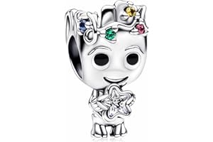 MSPOVOF Coeur Christmas Animaux Charms perles pour bracelets et colliers charms en argent sterling S925 pour Noël anniversaire cadeau de bijoux pour femmes