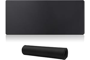 Alfombrilla de ratón para juegos Jahosin con bordes cosidos, alfombrilla de ratón extendida [70x30cm] con base de goma natural antideslizante para jugadores/escritorio/oficina/hogar-70x30 Blackes