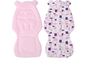 YONUARET Baby Pushchair Seat Liners, Pram Liner Pushchair Liner Thick Baby Stroller Liner Pad Double-Sided Baby Stroller Baby Stroller Cotton Pad for Pushchairs & Strollers,40x80cm