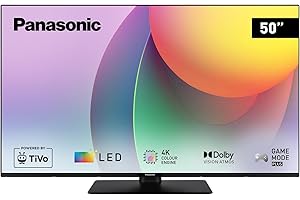 Panasonic TB-50W60AEZ, Serie W60 50 inch 4K Ultra HD LED Smart TV, 2024, TiVo, Colour Engine 4K, Dolby Vision e Atmos, Game Mode Plus, Per un' Esperienza Visiva Ottimale